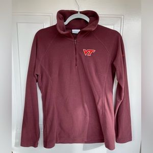 maroon Virginia Tech quarter zip